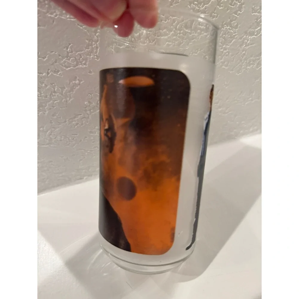 Star Trek Movie Spock Kirk USS‎ Enterprise Frosted Highball Glass Tumbler